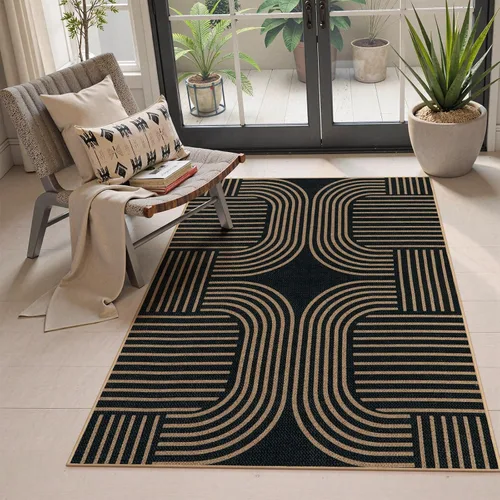 Miniatura 63 de Alfombra Moderna de Yute Fácil de Limpiar Arcoíris Lahome, 2x6 Alfombra de Pasillo Lavable para Cocina, Alfombras de Pasillo para Pasillos, Alfombra