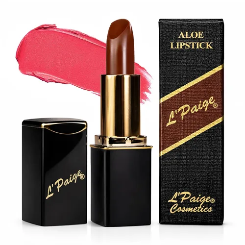 L'Paige Lápiz labial y mancha de labios que cambian de color de pH - Transformación de marrón a rojo frambuesa, infusión de aloe vera, acabado LBR -