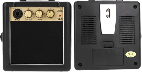 Amplificador de guitarra, amplificador de bajo portátil de 3 W con funciones de control de volumen y tono, amplificador de guitarra para práctica y
