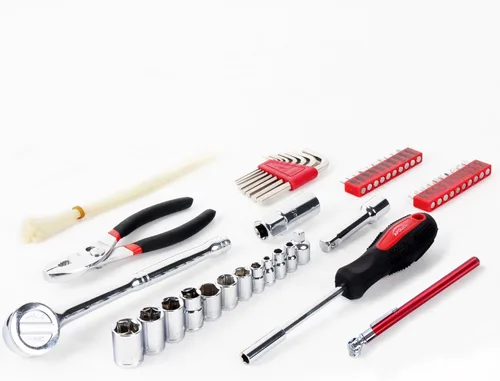 Miniatura 10 de Apollo Tools DT9774 - Juego de 56 herramientas compactas SAE en estuche con cremallera, juego de herramientas mecánicas pequeñas para emergencias