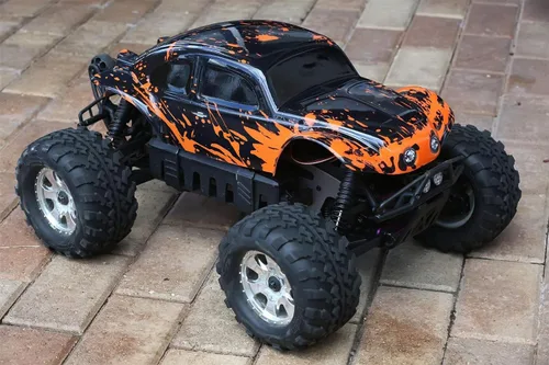 Miniatura 3 de SummitLink Reemplazo de cuerpo personalizado compatible con naranja fangoso sobre negro para automóvil o camión RC escala 1/10 1/8