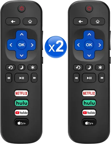 【Paquete de 2】 para reemplazo remoto Roku-TV, control universal para televisores TCL, ONN, Hisense Roku Para televisores Roku RC280 2 Pack