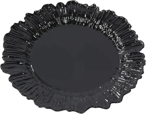 Miniatura 6 de Efavormart - Juego de 20 platos de plástico con diseño de arrecife negro, platos de fiesta de postre y aperitivo de 7 pulgadas, elegante vajilla