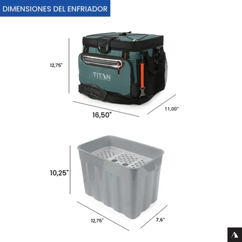 Miniatura 9 de Titan by Arctic Zone Deep Freeze Cooler - Enfriador de cuerpo duro sin cremallera, aislamiento de congelación profunda, forro de cuerpo duro