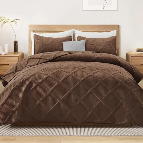 Miniatura 13 de Exclusivo Mezcla - Juego de edredón de microfibra tamaño King, juego de ropa de cama gris claro con 2 fundas de almohada, colcha moderna para cama