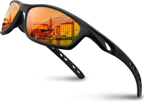 Miniatura 9 de RIVBOS RB833 - Lentes de sol polarizados, unisex, con protección contra rayos ultravioleta, para deportes, pesca, conducción y ciclismo negro