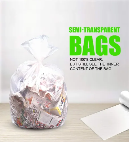 Miniatura 2 de FORID - Bolsas de basura pequeñas transparentes de 2.6 galones, 220 bolsas de basura de plástico para baño, dormitorio, oficina (220 unidades)
