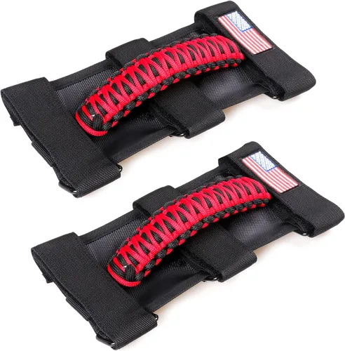 Miniatura 7 de Asas de Agarre de Barra Antivuelco para Jeep Wrangler CJ YJ TJ JK JL Gladiator JT 1955-2025 2.0"-4.0" Jaula Antivuelco Mango de Agarre de Paracord 2