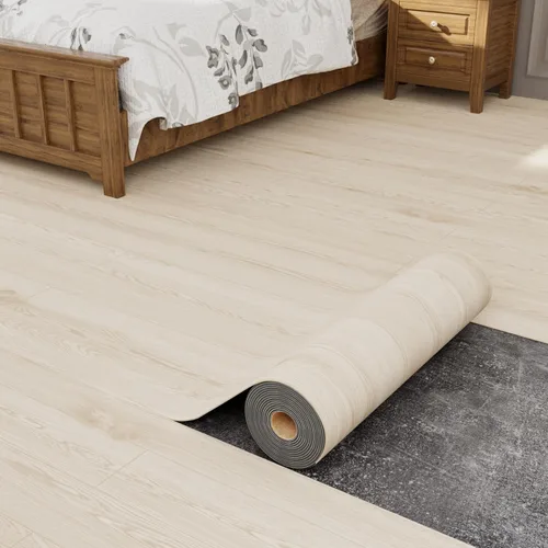 Miniatura 11 de Oxdigi Rollo de Suelo de Vinilo Despegar y Pegar 23"x 118"/19 Pies Cuadrados, Baldosas de Suelo de Vinilo Autoadhesivo Engrosado Estilo Tablones