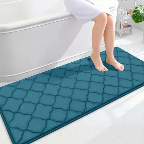 Miniatura 341 de OLANLY Alfombra de Baño de Espuma Viscoelástica de 24 x 16 pulgadas, Ultra Suave y Absorbente, Alfombras de Baño Antideslizantes, Cómodas, Lavables