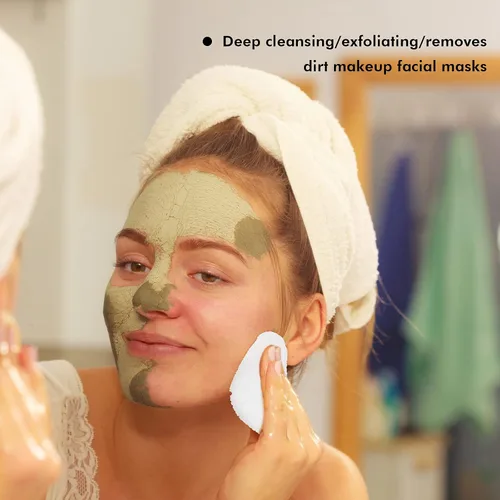 Miniatura 6 de Geiserailie 50 esponjas faciales comprimidas, maquillaje facial, esponjas cosméticas naturales de spa para mujeres, máscara exfoliante, eliminación