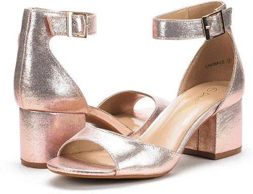 Miniatura 2 de DREAM PAIRS - Sandalias de tacón grueso y bajo para mujer