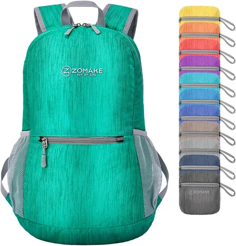 Miniatura 35 de ZOMAKE Mochila ultraligera plegable de 20L, mochilas plegables pequeñas resistentes al agua para senderismo, mochila de día colapsable para mujeres