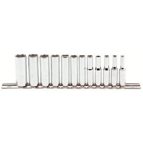 Proto - Juego de llaves métricas profundas de 1/4" (12 piezas) - 6 Pt. (J47202)