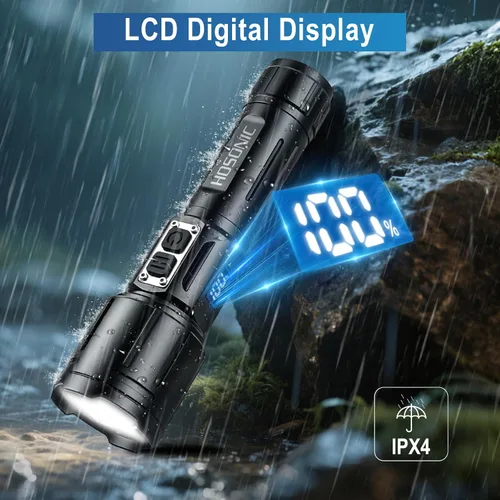 Miniatura 5 de Linternas recargables, linterna de bolsillo EDC de alto lúmenes con clip, 5 modos de luz de flash pequeña súper brillante potente para camping