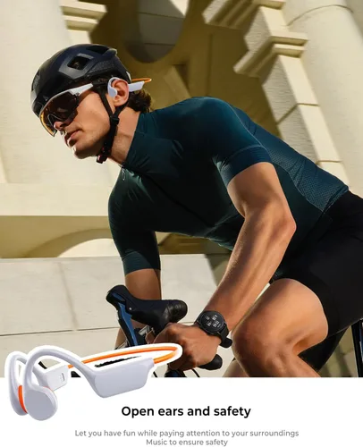 Miniatura 5 de Atopskins Auriculares de conducción ósea impermeables para natación, Bluetooth 5.3 lPX8, auriculares impermeables submarinos para natación con Blanco