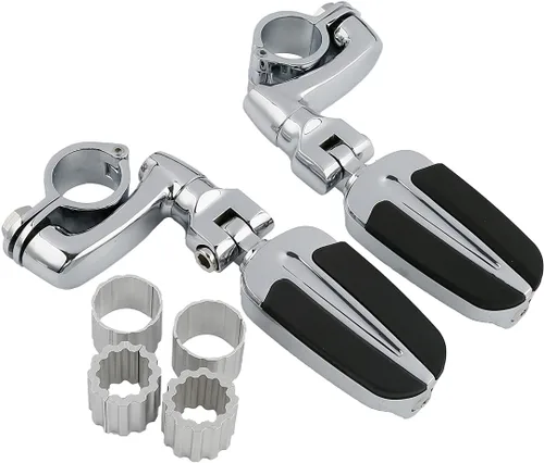 Miniatura 41 de TCT-MOTORPARTS Soportes de clavijas de pie de barra de carretera negro para Harley Touring 22/25/32/1.378 in