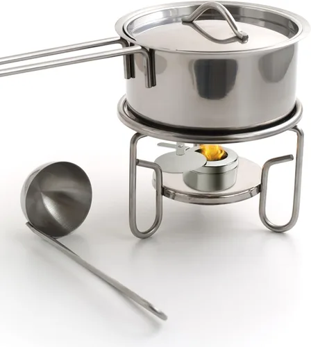 Miniatura 7 de MOUYAT 6 soportes de combustible para rozar con tapa, acero inoxidable para mechas de combustible, esterno, soporte de calor enlatado