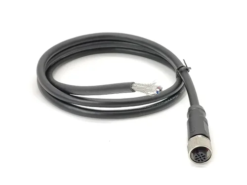 Miniatura 34 de Elecbee Cable M12 A-Code Conector recto de cabeza hembra individual Cable eléctrico de enchufe de aviación (cable de 12 pines 1M/3.3 pies)