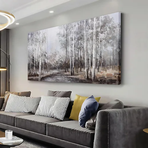 Miniatura 8 de Arte de pared de árbol de la vida, cuadro de árbol azul, decoración de pared, obra de arte enmarcada, lienzo abstracto, pintura de la naturaleza