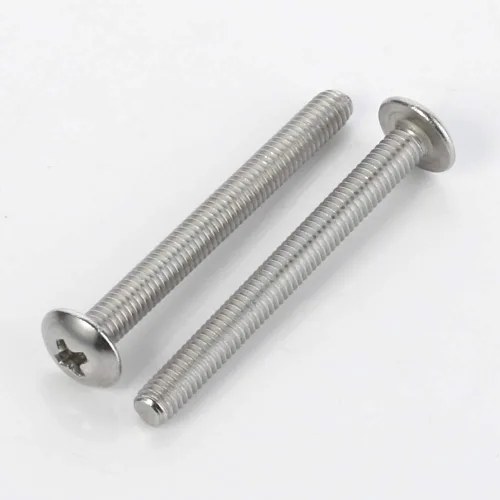 Miniatura 9 de Tornillos de máquina con cabeza de truss #6-32 x 1/4", acero inoxidable 304 18-8, acabado brillante, rosca completa, 100 unidades plateado
