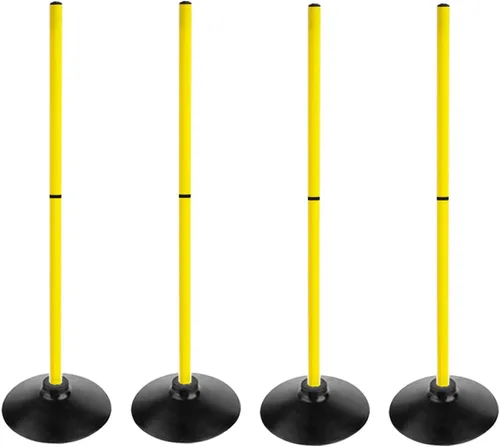 Miniatura 11 de Juego de bastones de agilidad de fútbol Desmontable Deportes Entrenamiento Speed Pole Slalom Poles con Base de goma Equipo de Traning Deportivo