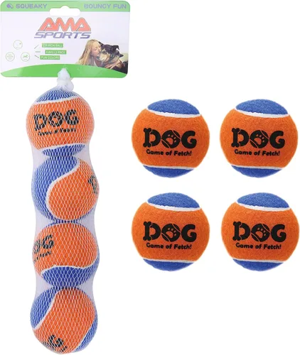Miniatura 8 de AMA SPORT Pelotas de tenis chirriantes para perros de 2.0 pulgadas, pelotas de tenis para perros pequeños para lanzar y buscar, juguetes