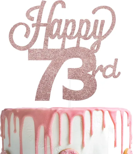 Miniatura 74 de LINGTEER - Decoración para pastel con texto "Happy Birthday 100", color negro