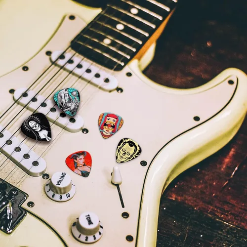 Miniatura 5 de 24 piezas de púas de guitarra 4 espesores de púas de guitarra delgadas, medianas, pesadas, púas de guitarra 0.46 0.71 0.96 1.20 mm, regalo único