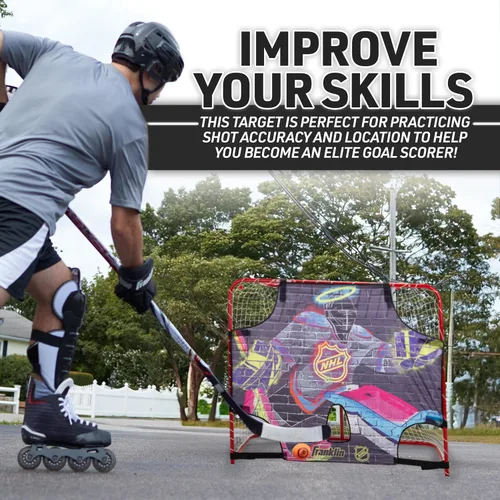 Miniatura 2 de Franklin Sports NHL Street Hockey Goalie Shooting Target - Shooter Tutor Hockey Goal Practice Target - Street Hockey Net Goalie Target - Easy Attach