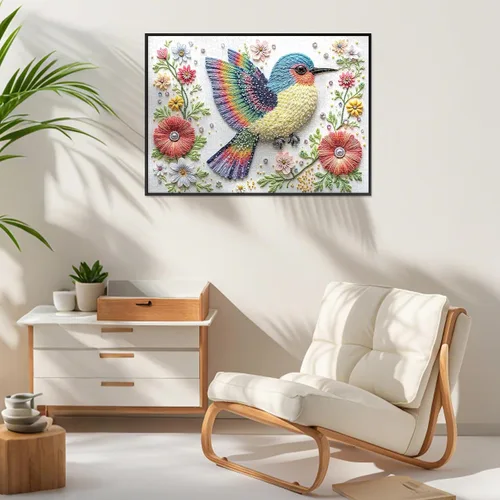Miniatura 7 de Gem Bird - Rompecabezas de 1000 piezas para adultos, rompecabezas difícil de 1000 piezas para adultos, rompecabezas de pájaros coloridos estilo arte
