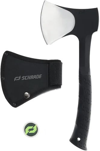 Miniatura 5 de Schrade Hacha de retroceso clase Delta de 13 pulgadas con hoja de acero 3Cr13 de 3 pulgadas y mango G10 para supervivencia al aire libre, campamento