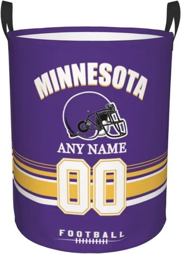 Miniatura 22 de Cesta de lavandería Philadelphia, cesta de lavandería personalizada estilo fútbol, cesta de almacenamiento plegable personalizada con nombre