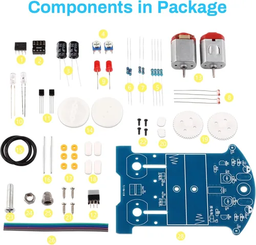 Miniatura 2 de WHDTS kit de manualidades para construir auto de monitoreo inteligente D2-5, para competencias escolares.