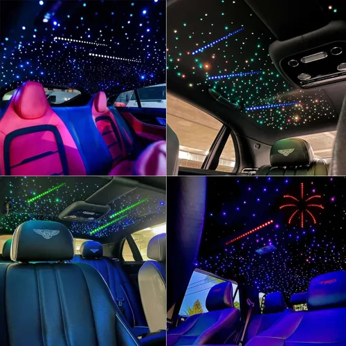 Miniatura 6 de Azimom Kits de Iluminación de Techo de Fibra Óptica de Estrellas Titilantes de 20w de Doble Color, 600pcs 0.076cm 3m, Meteorito de Estrella