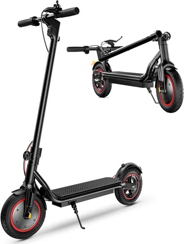 Electric Scooter, 21-28 Miles Range, 18-25 MPH Speed Electric Scooter for Adults, 500/750W Motor, 10"/8.5" Pneumatic Tires Scooter with Dual Negro