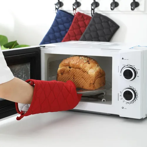 Miniatura 6 de Glynniss Guantes de horno resistentes al calor, 2 guantes de silicona para horno, superficies de agarre antideslizantes, guantes de cocina para Vino