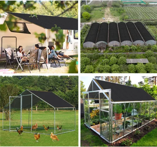 Miniatura 4 de Invernadero vegetal – Tela de sombra – con ojales de 12 x 20 pies, 70% cubierta de jardín para plantas, protección contra el calor, toldo al aire