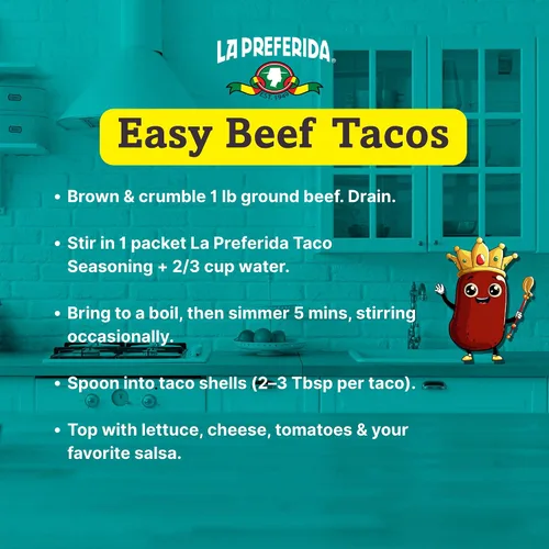 Miniatura 7 de La Preferida Condimento orgánico para tacos (mezcla de especias mexicanas hecha a mano por el chef) comino, pimentón, ajo – Certificado USDA, sin
