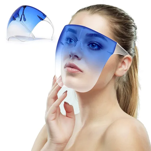 Miniatura 2 de Escudo facial completo anti niebla con gafas - ver a través de la máscara transparente