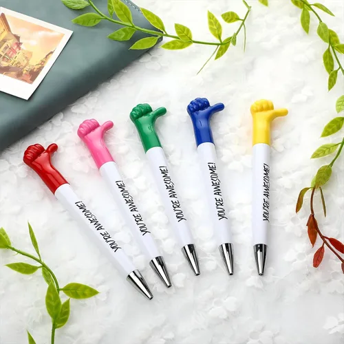 Miniatura 4 de Fumete 50 bolígrafos con texto en inglés "You're Awesome Thumbs up", regalos de agradecimiento, citas inspiradoras, divertidos bolígrafos