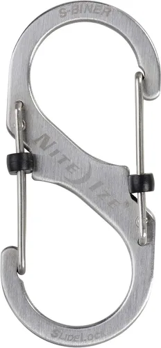 Miniatura 2 de Nite Ize Mosquetón doble S-Biner SlideLock tamaño 3, con cierre, Acero inoxidable