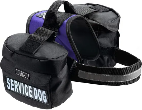 Miniatura 11 de Arnés para perro Service Dog con bolsa extraíble para silla de montar, bolsa de transporte de perros, arnés de mochila, paquete portador de viaje