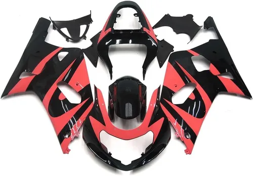 Miniatura 24 de Kit de carenado de llama azul negro de plástico ABS para Suzuki GSXR600 GSXR750 K1 2000-2003 Carenados GSX-R600 GSX-R750 2001 2002 2003 Inyección