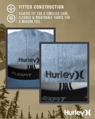 Miniatura 75 de Hurley Gorras para hombre - One & Only Flexfit Textures Cap - Sombreros ajustados para hombre, S-XL
