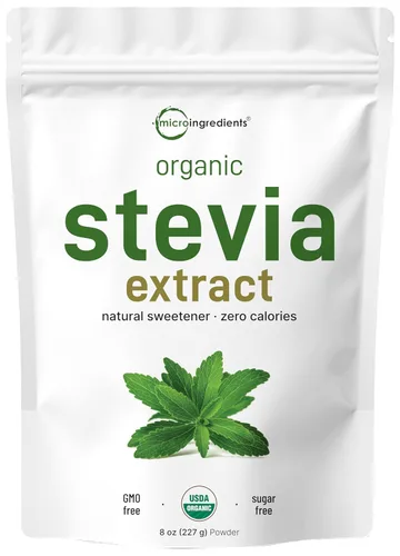 Miniatura 10 de Micro Ingredients Polvo con 90 % de extracto de stevia orgánica, endulzante natural sin calorías, 1