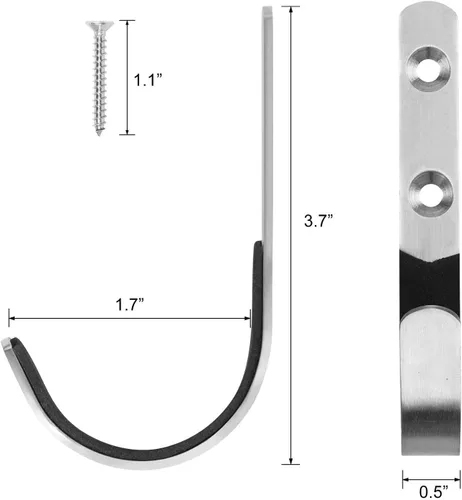 Miniatura 3 de 4-Set/8-Set de estante para armas de montaje en pared para escopeta de acero inoxidable (elige tu necesidad)