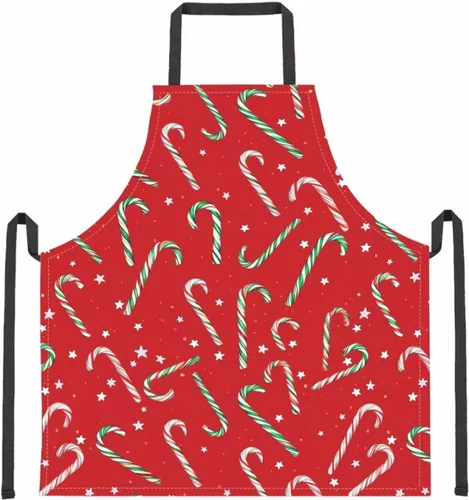 Miniatura 14 de Dreaweet Delantal de cocina unisex con cuello ajustable de Navidad