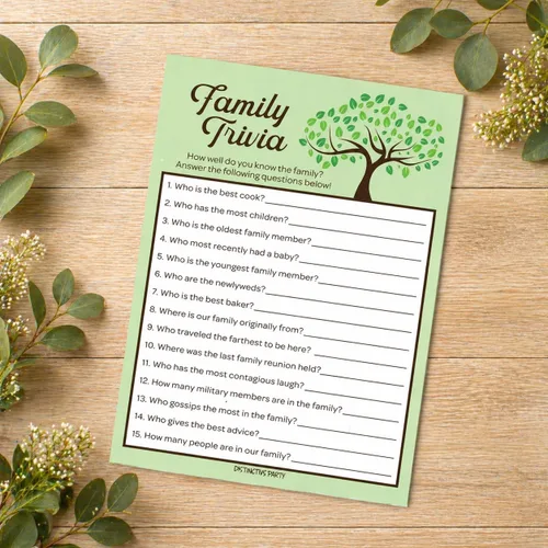 Miniatura 6 de DISTINCTIVS Family Reunion Game Pack – Trivia familiar, más probable, peleas familiares y encontrar al miembro de la familia – Juego de 4
