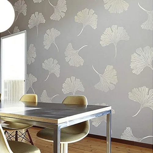 Cutting Edge Stencils Plantilla de pared de ginkgo chino, plantilla de pintura floral reutilizable para paredes, pisos y muebles, cambio de imagen